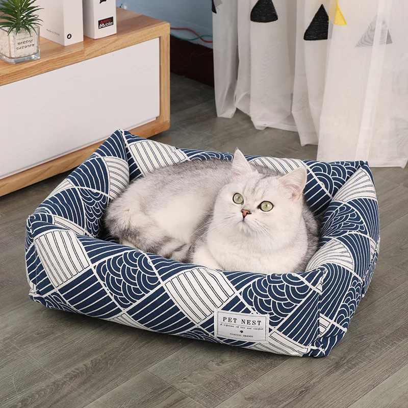 

Soft Sofa Dog Beds Warm Pet Mat for Puppy Cool Cushion Dog Sleeping Nest Pet Bed Removable Cozy Cat House Baskets Kennel
