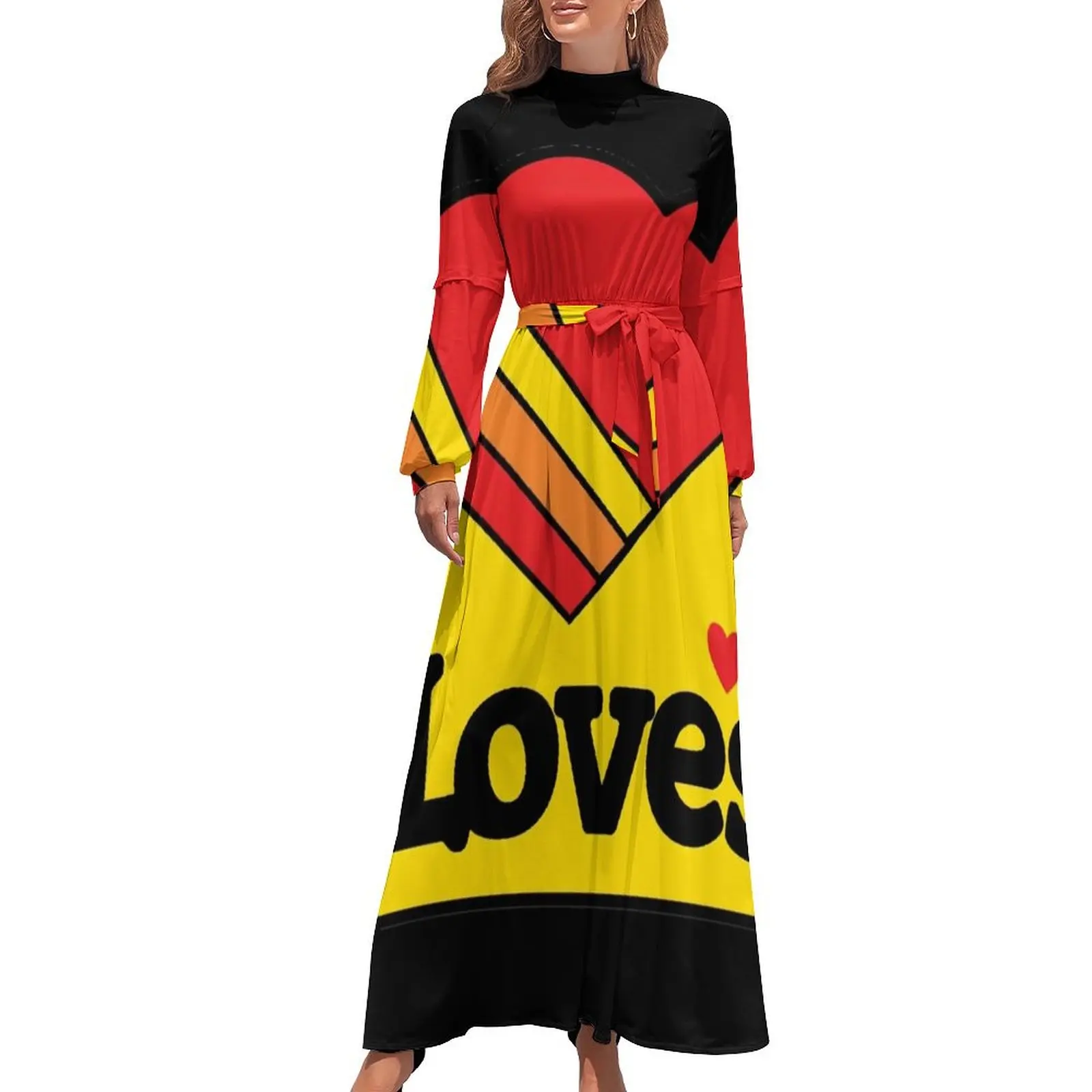 thumbnail image 1 of Vestido largo de mujer Loves Truck Stop, ropa de mujer, vestido de verano holgado, 1 of 5
