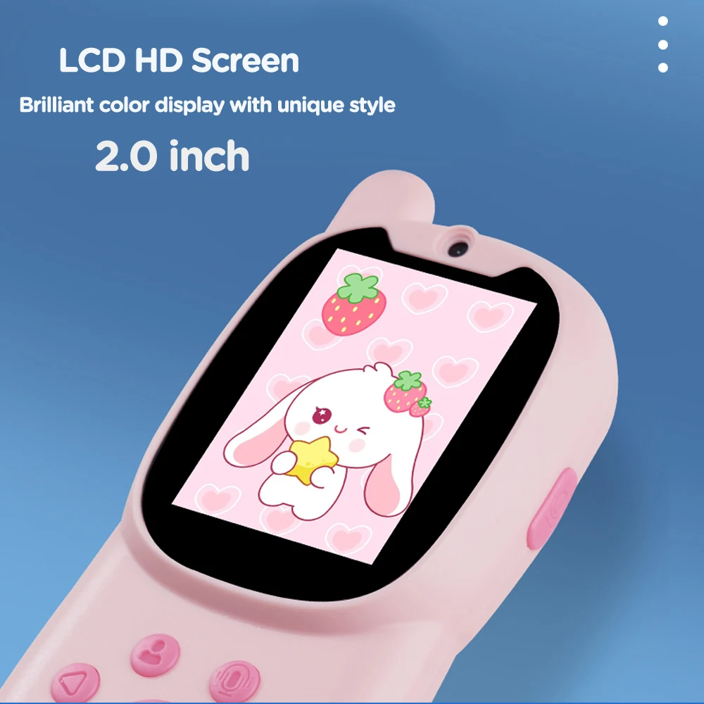 2pcs Rechargeable Video Walkie Talkies Kids Handheld Intercom Built-in Camera Video Indoor outdoor Family Games Camping Hiking