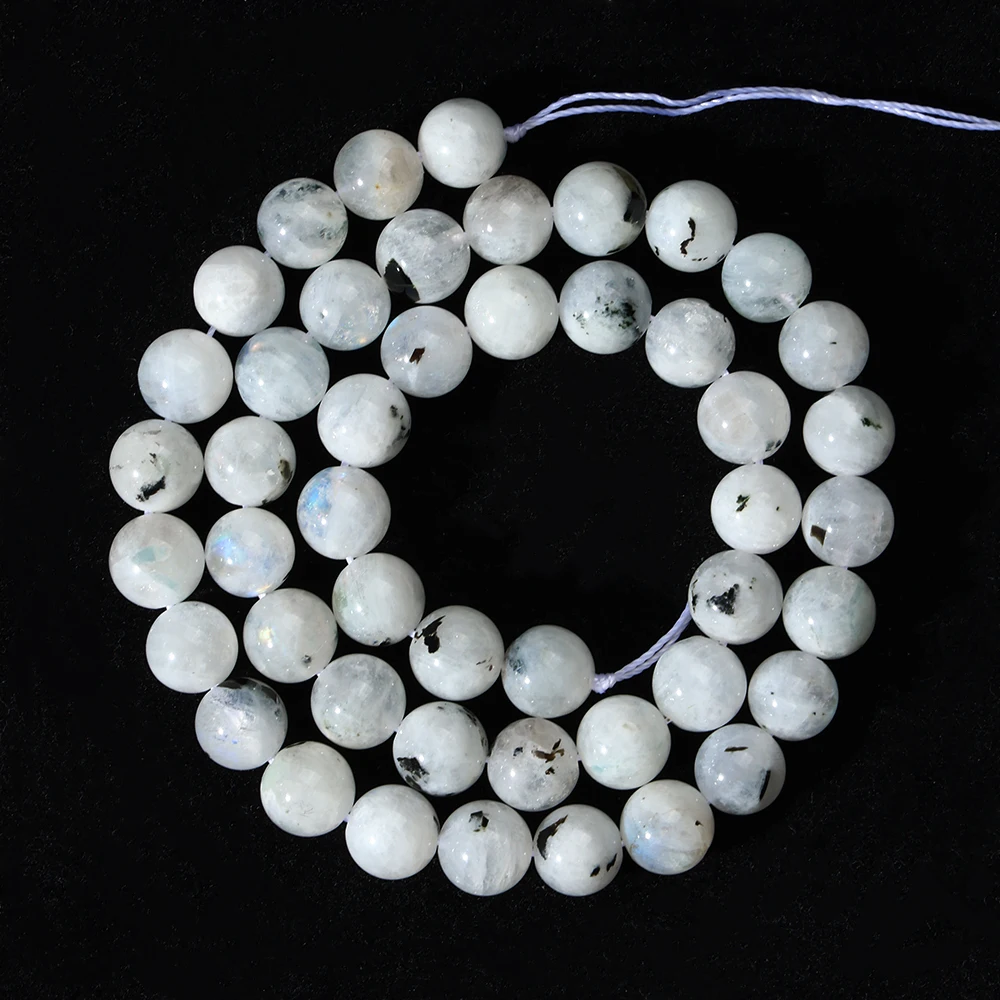 Wholesale Natural Indian Moonstone 6 8 10mm Loose Gemstone Beads for Jewelry Making Wholesale Crystal Beads DIY Accessories 6