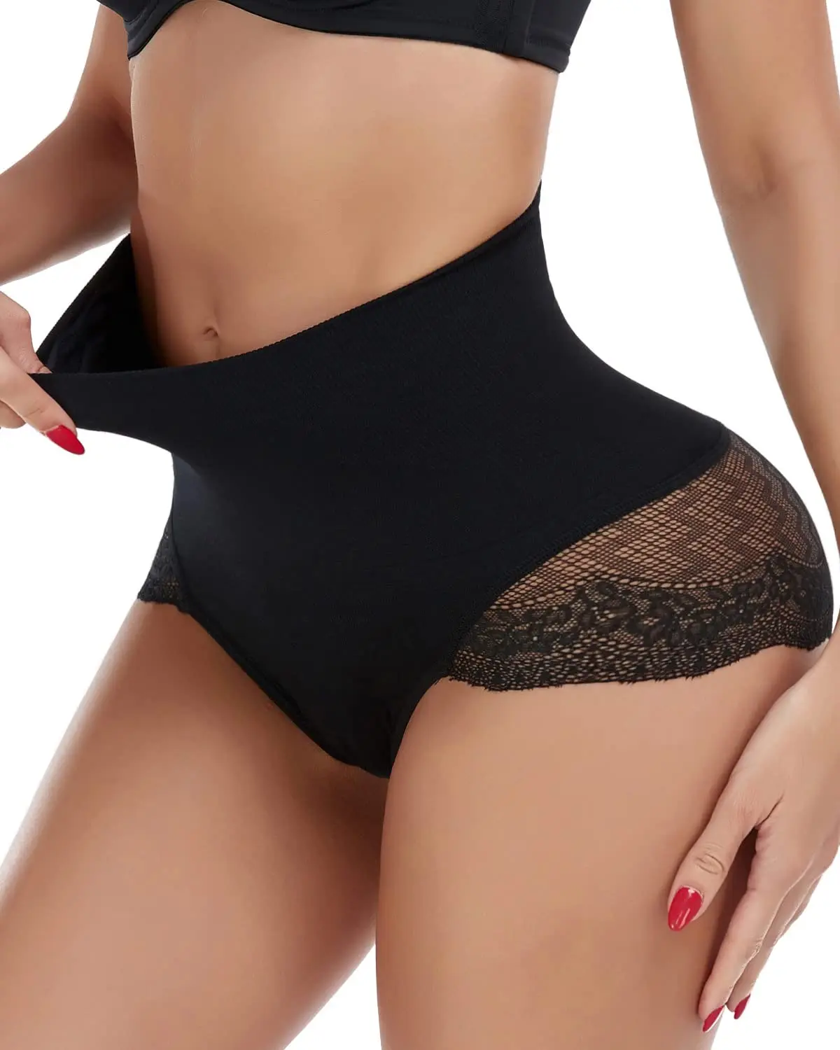 

Tummy Control Shapewear Panties for Women Butt Lifter Panties High Waisted Thong Shapewear Seamless Lace Shaping Briefs Slimming