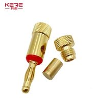 20pcs/Set 4mm Banana Plug Pure Copper Gold Plated Speaker Wire Amplifiers Audio Video Connectors 5