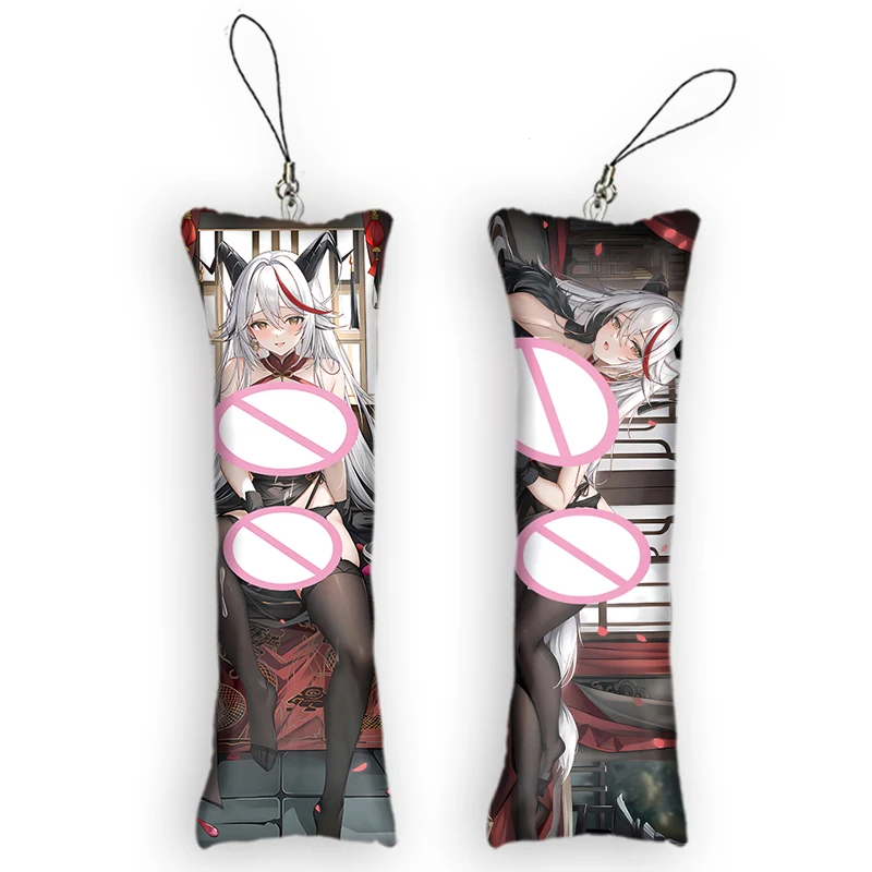 

Azur Lane Agir Key Ring Kawaii Anime Pendant Key Chain Accessories Mini Dakimakura Small Pillow Bag Otaku Keychain Pendants Gift