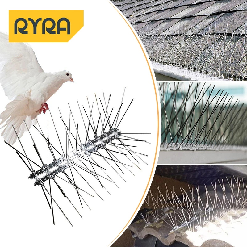 

Anti Bird Stainless Steel Spike Strip Bird And Pigeon Spikes Deterrent Plastic Repeller Bird Scarer Repeller Bird Control Spikes