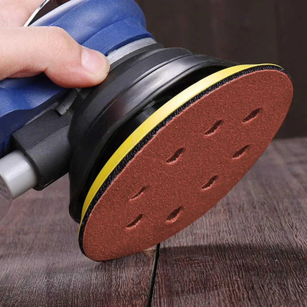 원형 사포 디스크 샌딩기 디스크, 80Grit-3000Grit 후크 및 루프 샌딩 연삭 디스크 연마 패드, 연마 도구, 125mm, 100 개