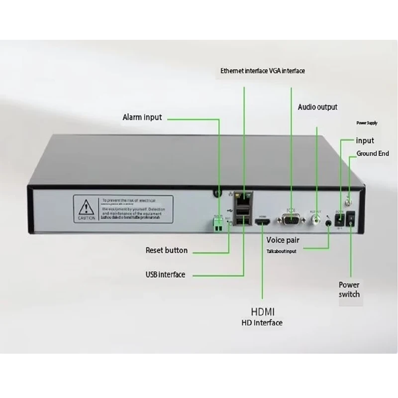 Tiandy 8-channel and 12-channel network digital recorder hard disk