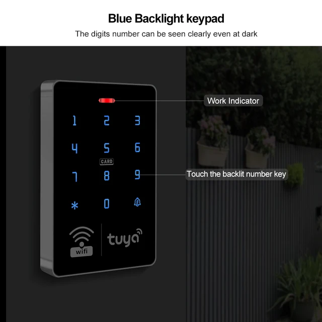 5YOA Wifi Tuya Door Access Control System Set Waterproof RFID Keypad Controller APP Remote Unlock Electric Magnetic Strike Locks 3