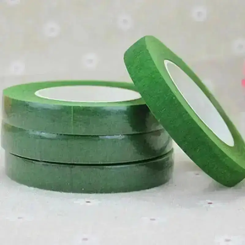 2/4Rolls 30M Self-adhesive Green Paper Tape Grafting Film Floral Stem For Garland Wreaths DIY Craft Artificial Silk Flower Tape