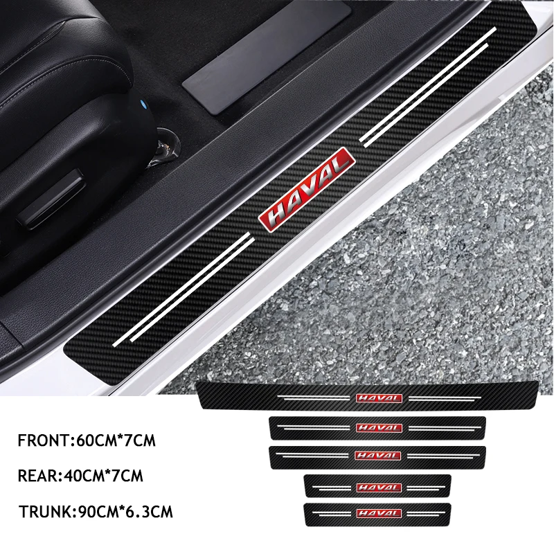 4Pcs Car Door Sill Plate Paint Protectors Stickers For Haval H1 H2S M6 H3 H4 H5 H6 H7 H8 F5 F7X