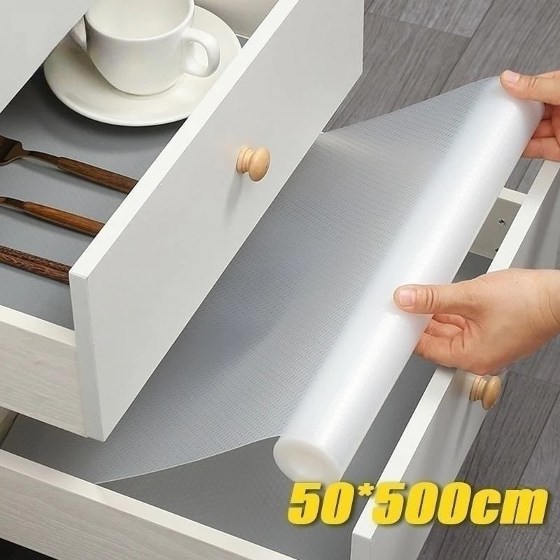 Drawer Liner Kitchen Cabinet Mats Reusable Refrigerator Non-Slip Washable Dustproof Placemats