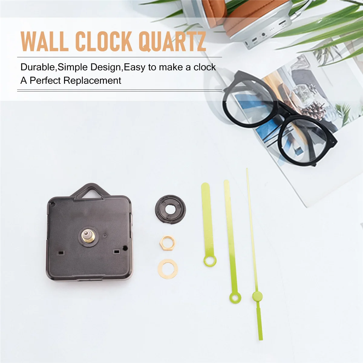 ABZV-Quartz Movement Wall Clock Movement Mechanism Silent Mode DIY Repair Replace Parts Kit Home Decorations