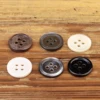 Classic Simple MOP Buttons Shirt Knitting Supplies Mens POLO Shirt Sewing Accessories White Grey Black 4 Hole Real Shell 3