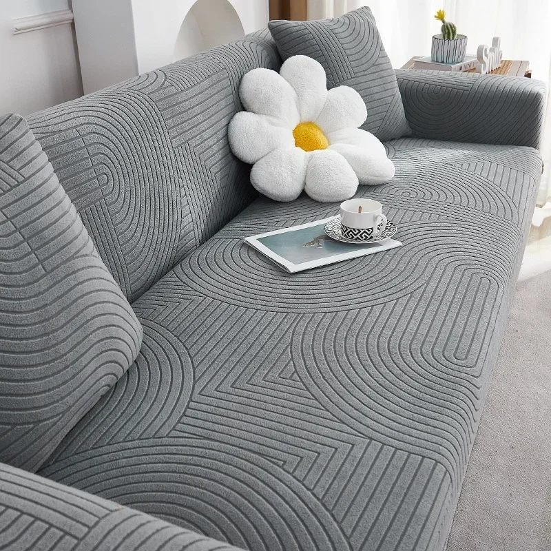 Modern Stripe Elastic Sofa Cover Stretch Slipcover Sofa Covers for Living Room Cubre Corner/L Shape/Sectional Couch Cover
