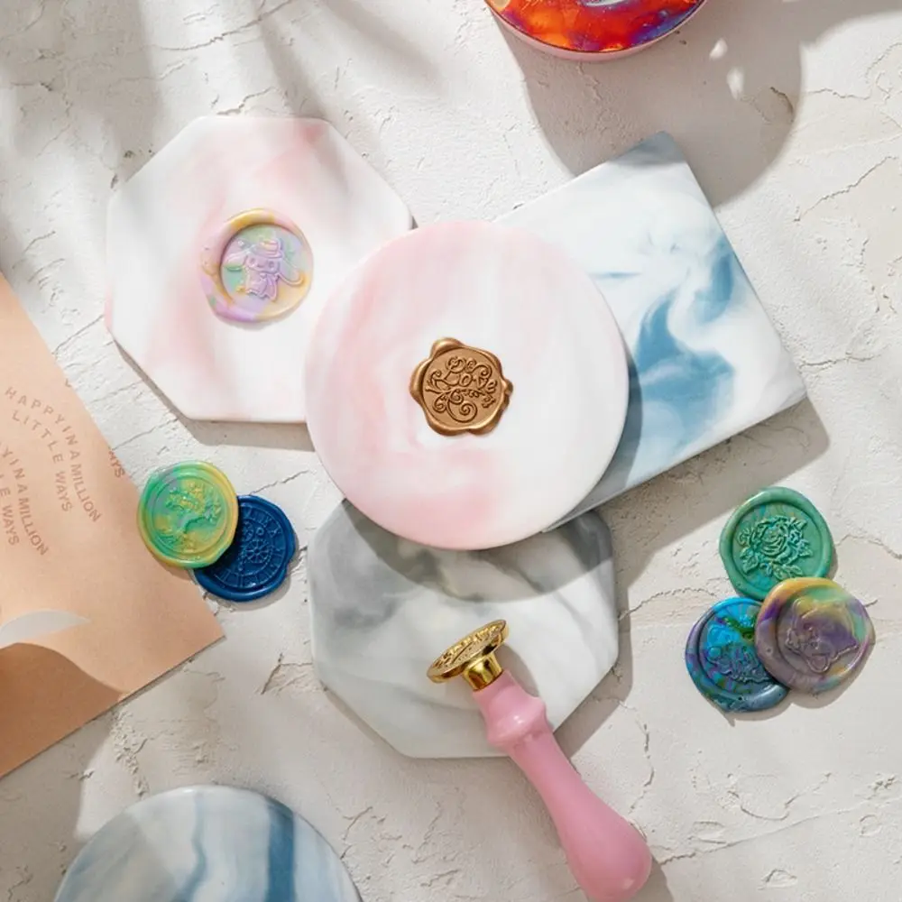 

DIY Scrapbooking Beautiful Marble Coaster Fire Paint Seal Pad Demoulding Base Plate Heat Insulation Pad Fire Paint Off Template