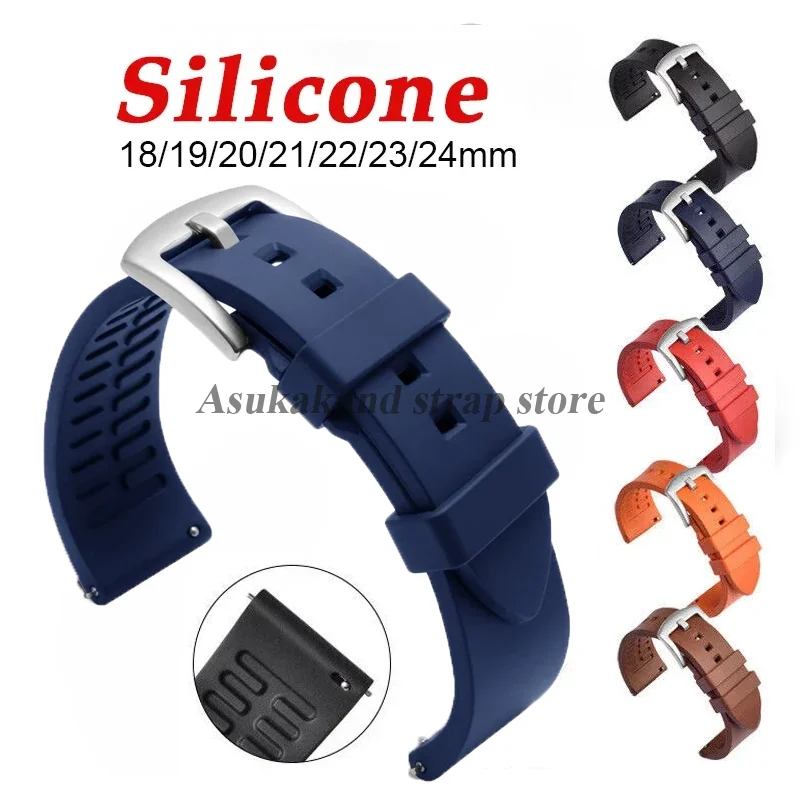 Quick Release Silicone Watch Band - Versatile Rubber Strap