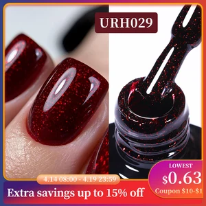 Image for UR SUGAR 7ML Gel Nail Polish Red Glitter Sequins M 