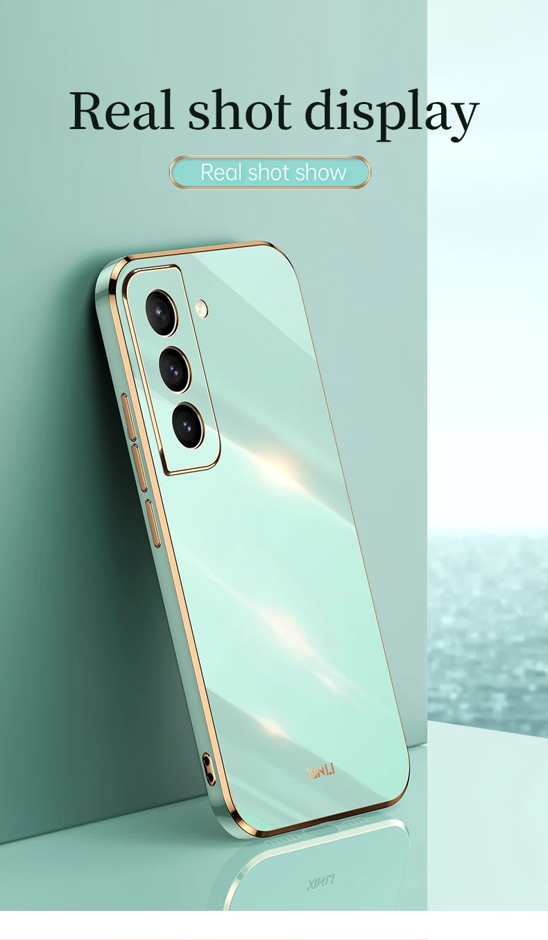 Luxury Electroplated Square Phone Case For Samsung Galaxy Series_voghion.com