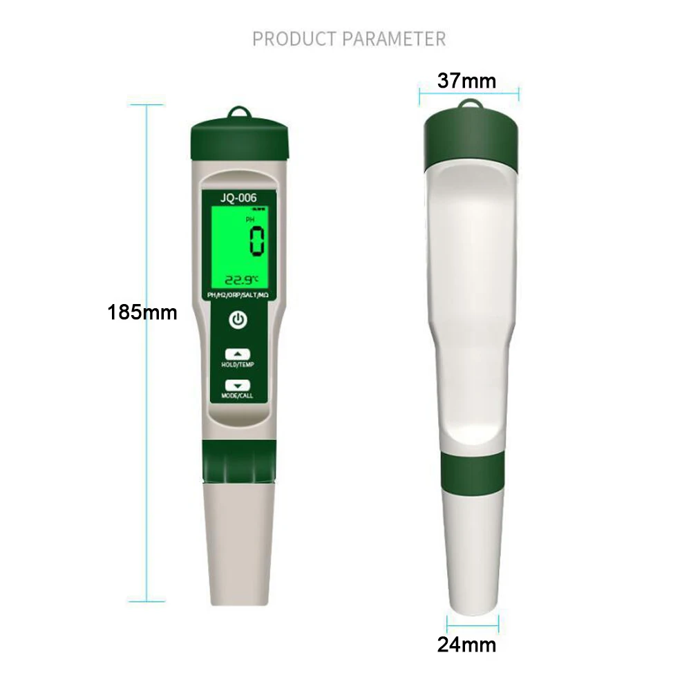 Digital PH Meter 10 in 1 Professional Water Quality Monitor Tester PH/EC/TDS/Salinity/Thermometer Multi-parameter Testing Meter 2
