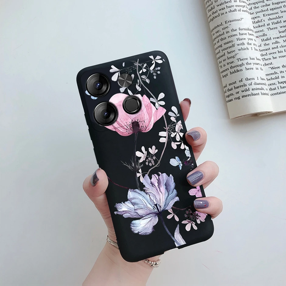 Tecno POP Silicone Daisy Shockproof Phone Cover