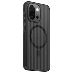 Hard Transparent Magnetic MagSafe Anti-Slip Protective Back Cover Case for OnePlus 13T (Black)