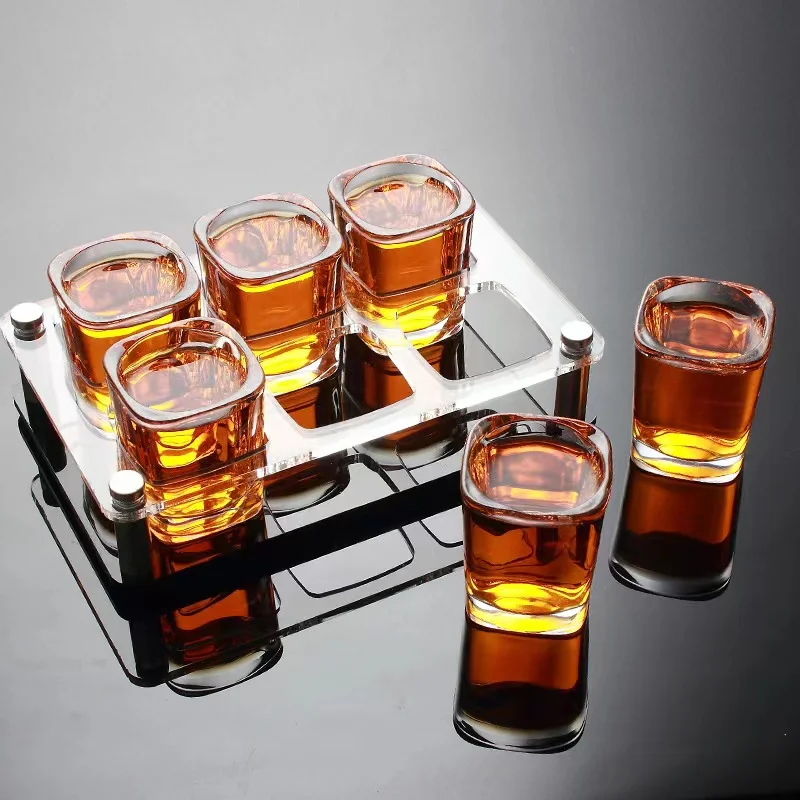 White Wine Glass Cup Shot Glass Set Thicken Borosilicate Spirit Party Bar KTV Shot Glasses Drinkware Set Whisky Cups wine cup wine glass spirits cup drinking glasses