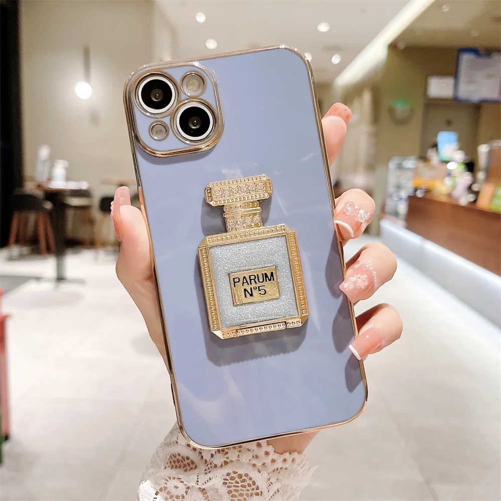 Perfume Bottle Phone Case Iphone 11 Pro Max  Iphone 14 Pro Max Case Ring  Holder - Mobile Phone Cases & Covers - Aliexpress