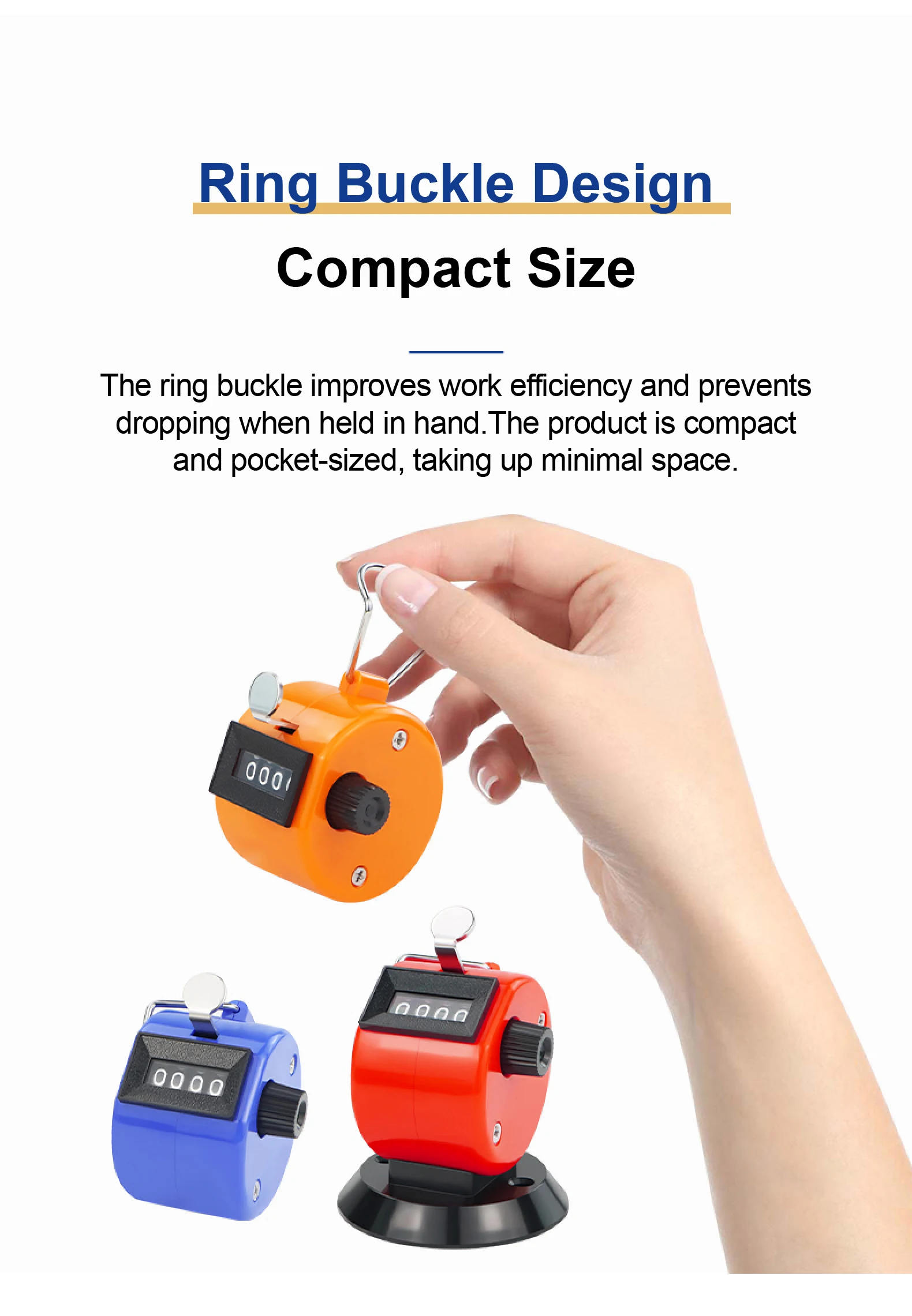 Manual Counter Mechanical Tally Handheld Rotary Clicker Counter Resettable Peopl