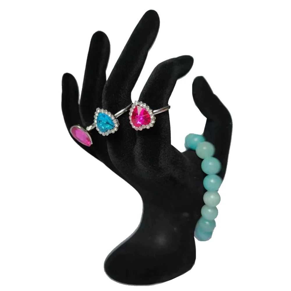 

Fashion Velvet Ring Jewelry Display Stand Ok Shaped Hand Bracelet Chain Storage Holder Necklace Organizer Charm Counter Showcase