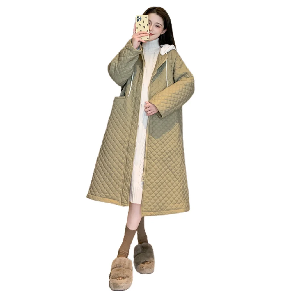 Winter Maternity Coats Pregnant Woman clothing Outerwear Long Loose Pregnancy photoshoot jackets Hooded korean fashion