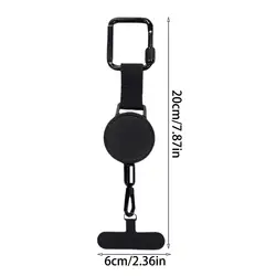 Retractable Anti - Theft Smartphone Safety Tether with Belt Clip (Black)