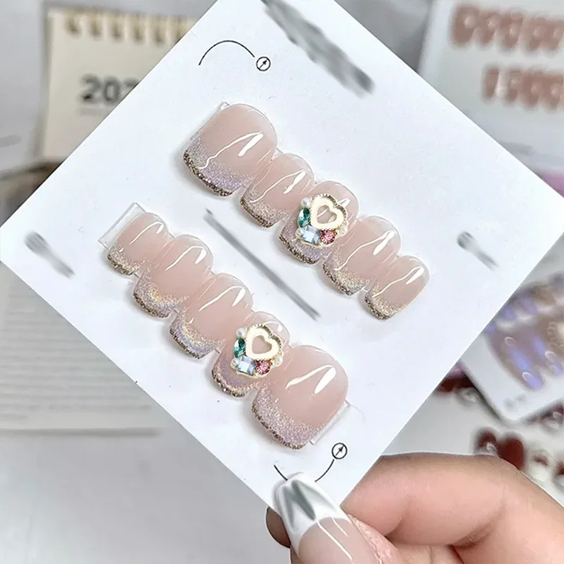 10Pcs 새로운 네일 크리스탈 프레임 네일 매니큐어 Strass DIY 액세서리에 대 한 골드/실버 멀티 모양 합금 중공 프레임