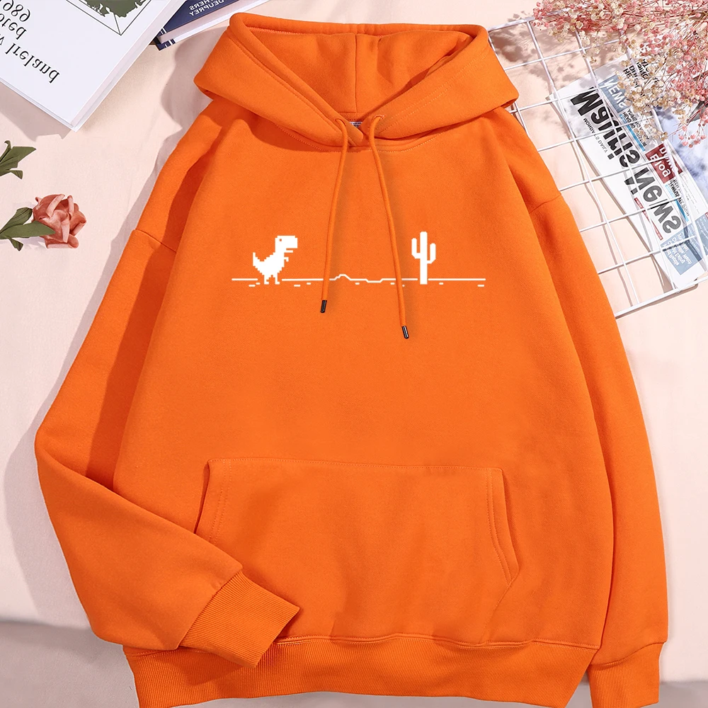 Network Malfunction Little Dinosaur Hoody Men Women New Thicken Pullover Hoodie Cute Pocket Sweatshirt Autumn Warm O-Nec Hoody