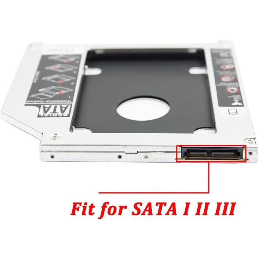 Aluminum SATA 3.0 2nd HDD Caddy 9.5mm SSD Case HDD Enclosure For Apple Macbook Pro Air 13" 15" 17" SuperDrive Optibay