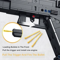 336PCS WW2 Military Weapons Guns G18 Automatic Pistol Building Blocks Model Can Fire Bullets Kit Army Moc Bricks Toys Boys Gift 3