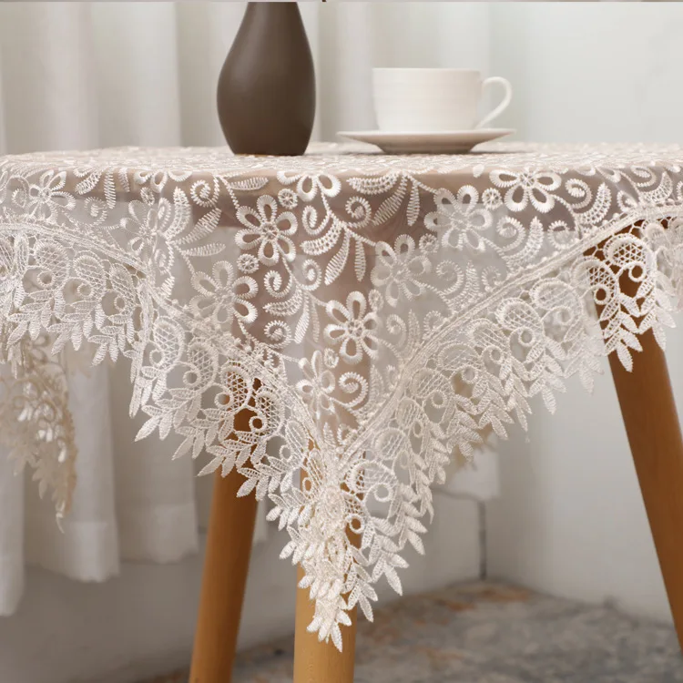 Tovaglia In Pizzo Bianco 152x305 Cm – Rettangolare Ricamata Con Farfalle Per Matrimoni E Feste