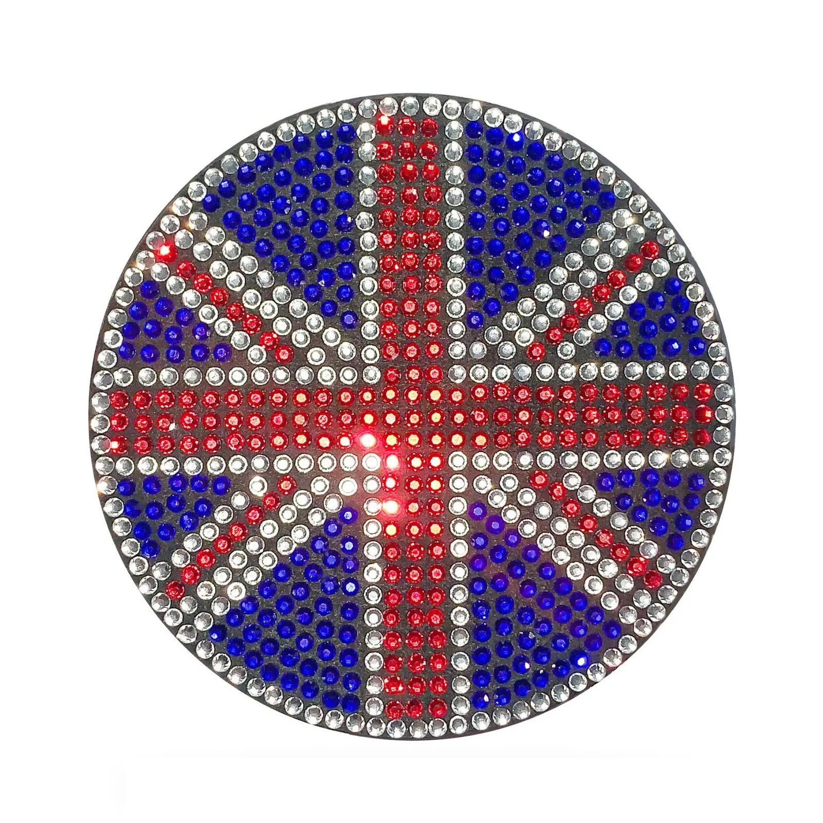 Union Jack Diamond Coasters Bling Car Coasters Bling Cup Holder Coasters For Car Anti Slip Crystal Vehicle Interior Accessories