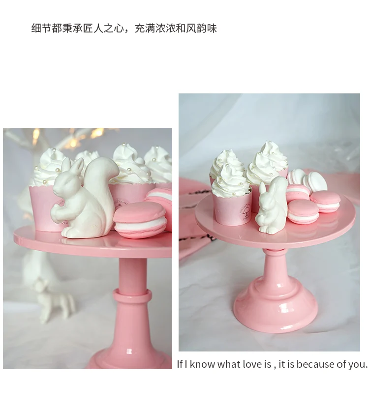 Square Type Cake Stands Pink Princess Birthday Theme Party Cake Topper Wedding Party Cupcake Stand Dessert Tray Home Supplies
