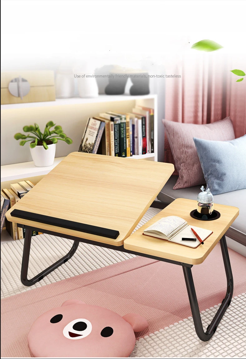 Description Picture 3 of itemFolding Laptop Desk for Bed Portable Computer Tray for Sofa Table for Writing 4 Angles Adjustable Laptop Table with Cup Holder