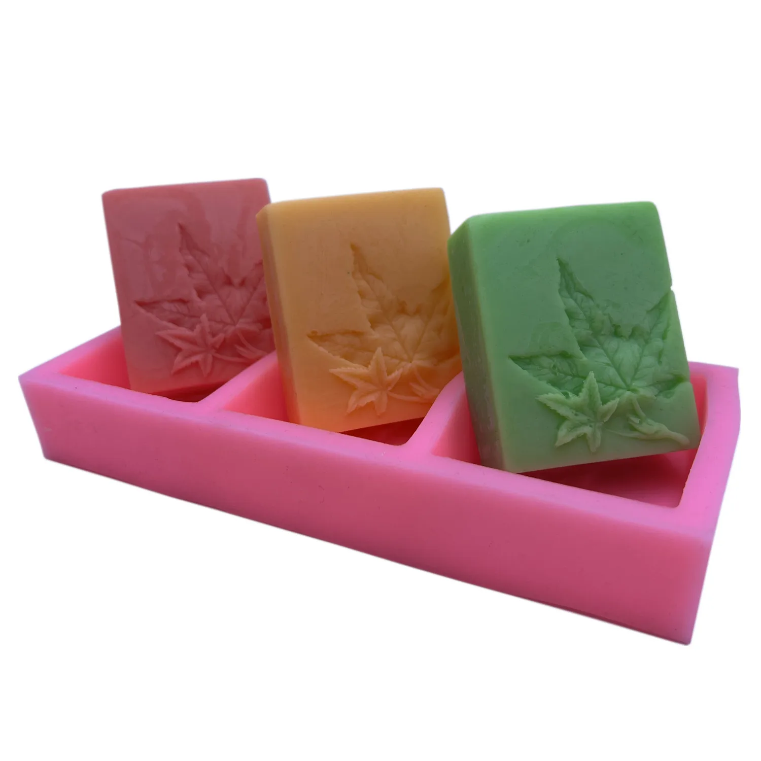 3 Cavities Flower Soap Mold Natural Soap Bar Molds Handmade Soap Mould DIY  Silicone Molds for Soap Candle Wax Gypsum Resin Craft