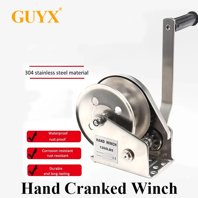 Stainless Steel 304 Material Boat Truck Self Locking Wire Rope Cable Ratcheting Manual Winch Manual Lifting Hoist Carry Tools