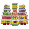 50 Pcs Large Food Storage Containers with Lids Airtight-85 OZ to Sauces Box-Total 526OZ Stackable Kitchen Bowls Set Meal Prep 1