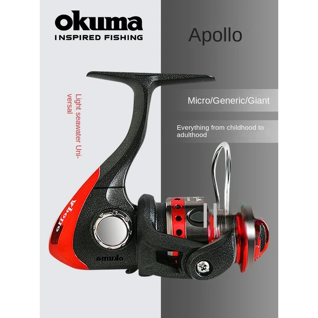 Okuma-Apollo II Red Spinning Fishing Reel