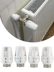4pcs Thermostatic Radiator Valve Pneumatic Temperature Control Valves Remote Controller Radiator Head For Heating System Valve