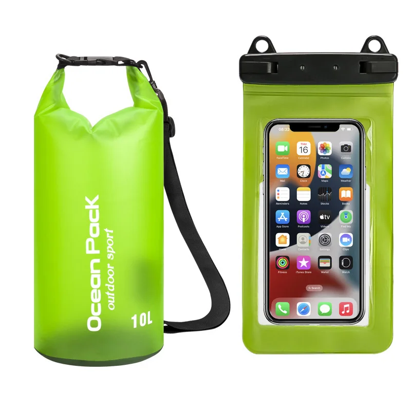 5L 10L 15L 20L Waterproof Dry Bag Pack Sack With Phone Case Swimming Rafting Kayaking River Trekking Floating Sailing Boating