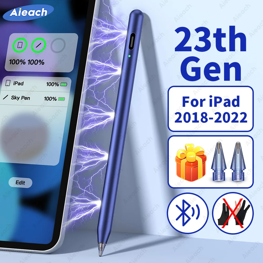 Aieach Ручка для Apple iPad карандаш с ладонью отклонение наклона Bluetooth стилус для iPad 2022 2021 2020 2019 2018 для Appl карандаш