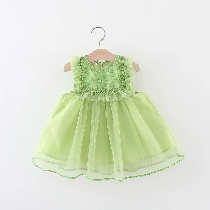 

Baby Girls Clothes Summer Fashion Sleeveless Bow Princess 1 year Birthday Party Dresses for Infant Baby Girl Clothing