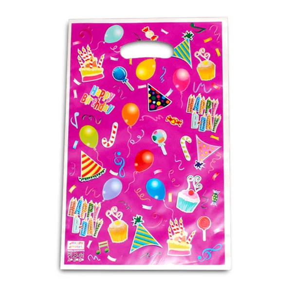 thumbnail image 1 of 10/50 piezas de bolsas de regalo impresas con lunares, bolsas de plástico para dulces, bolsas de botín para fiestas infantiles, suministros de decoración para fiestas de cumpleaños de niños y niñas, 1 of 5