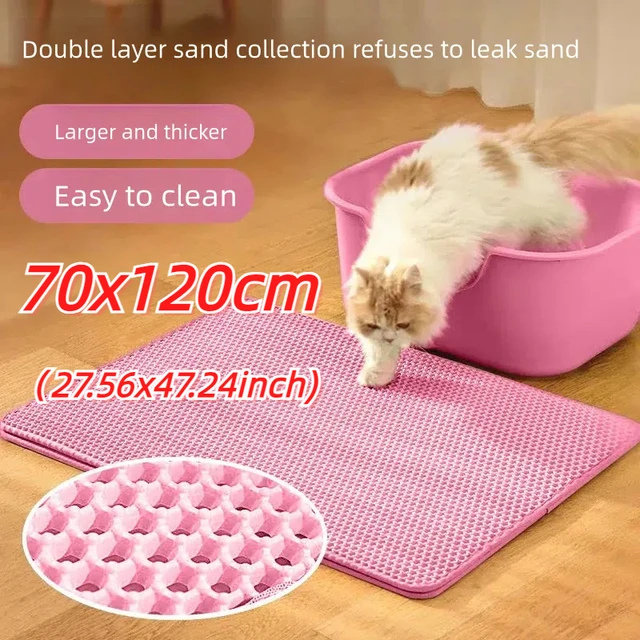 Cat Litter Mat Non Slip Big Pet Litter Box Filter Mat Double Layer Wear Resistant Waterproof Cat Litter Mat Pet Clean Supplies Cat Litter Mat Non Slip Big Pet Litter Box Filter Mat Double Layer Wear Resistant Waterproof Cat Litter Mat Pet Clean Supplies