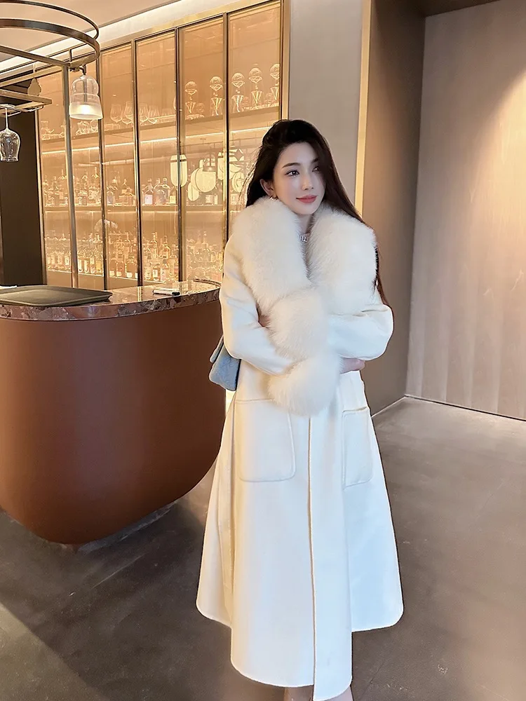 Christmas Scarf Cuff Set Winter Warm Fashion Luxury Women Coat