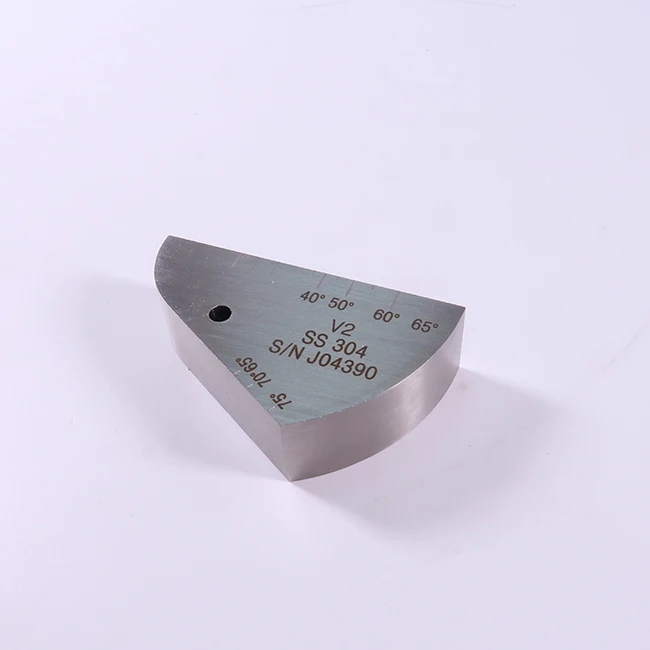 V2 Ultrasonic test block No2 calibration block 304 STAINLESS UT thickness 20mm, hole diameter is 5mm